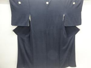 アンティーク　縮緬地時代衣裳三ツ紋着物